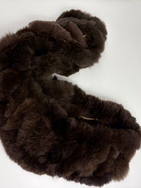 Luxuriously soft 100% genuine rabbit fur infinity scarf from Laurel Burch